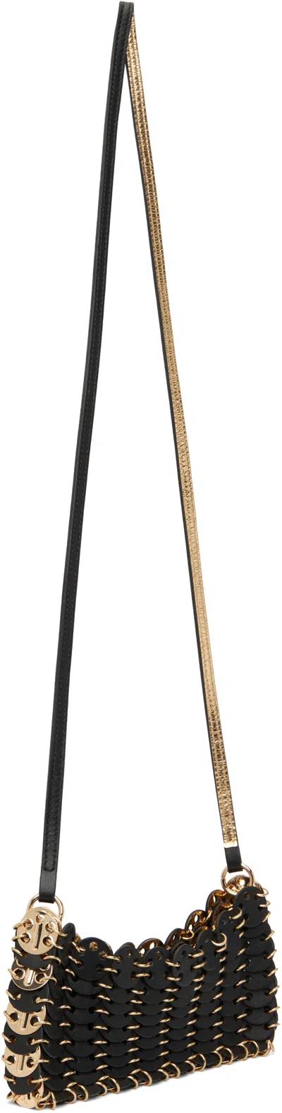 Rabanne Black & Gold 1969 Nano Flip Reversible Bag