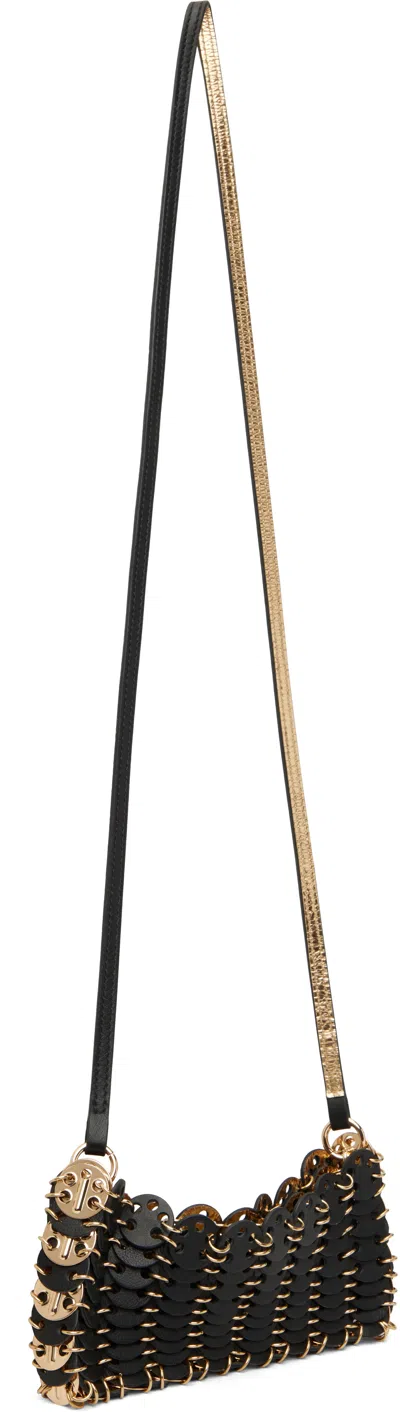 Rabanne Black & Gold 1969 Nano Flip Reversible Bag