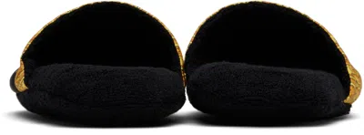 Versace Black 'i Heart Baroque' Slippers