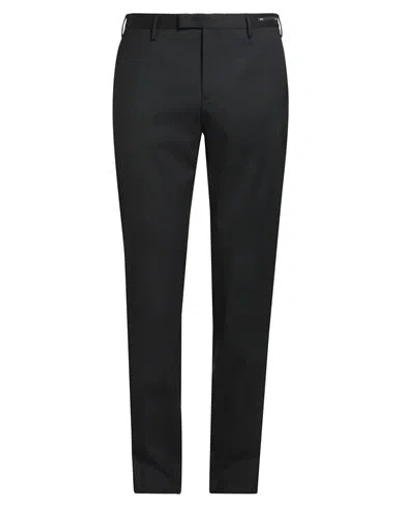 Pt Torino Man Pants Black Size 36 Virgin Wool, Polyamide, Elastane In Black