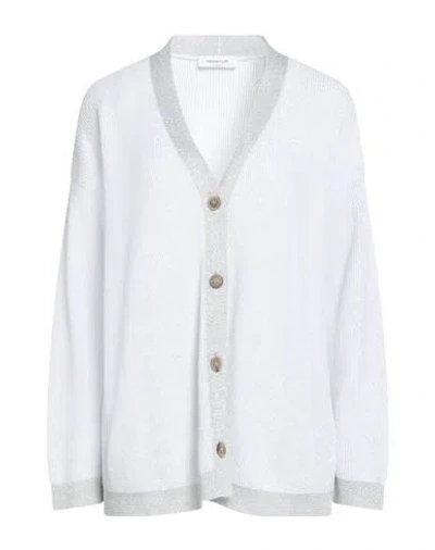 Fabiana Filippi Woman Cardigan White Size 6 Cotton, Viscose, Polyester