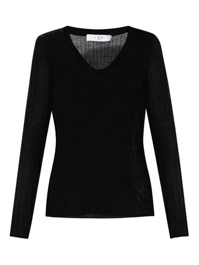 Iro Mattia V-neck Sweater Black In Black