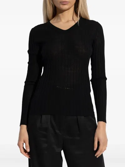 Iro Mattia V-neck Sweater Black In Black