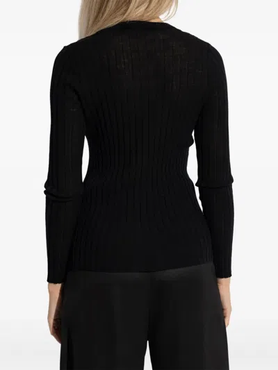 Iro Mattia V-neck Sweater Black In Black