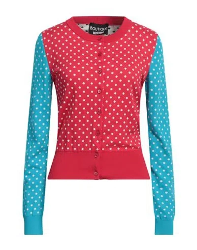 Boutique Moschino Woman Cardigan Red Size 6 Cotton
