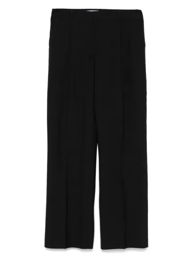 Pt Torino Tailored Black Trousers With Concealed Fastening In Black