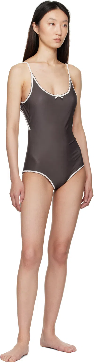Caro Editions Brown Bellini Bikini Edition Bow Swimsuit