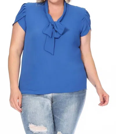 Moa Collection Casual Blouse - Plus In Royal Blue