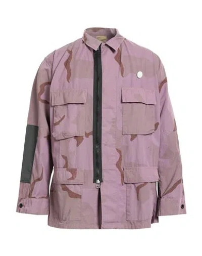 Oamc Re:work Man Jacket Mauve Size L Cotton, Polyester