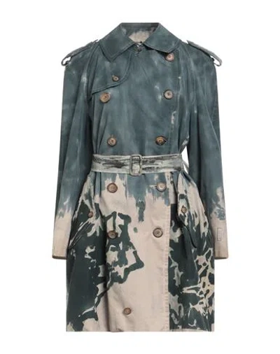 Maison Laviniaturra Woman Overcoat & Trench Coat Pastel Blue Size 12 Polyester, Cotton