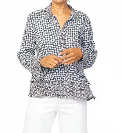 Habitat Diamond Flounce Shirt In Gull In Gray