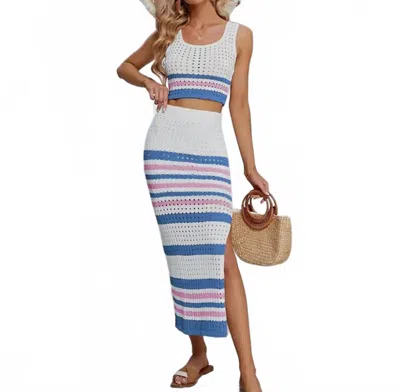 Doublju Madison Set In Blue/white