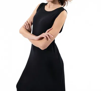 Recollection Brand Ribbed Tank Dress In Black