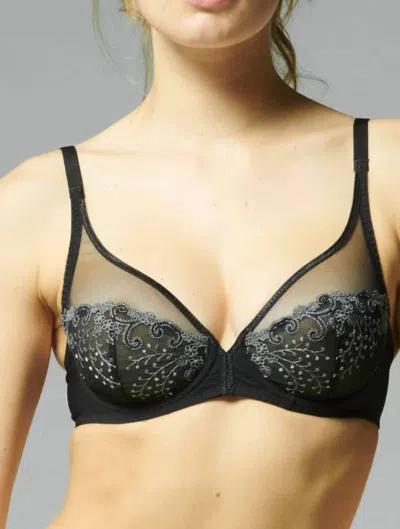 Simone Perele Delice Full Coverage Plunge Bra In Moonlight In Black