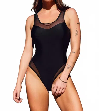 Stylish Swimwear One Piece Swimsuit In Black