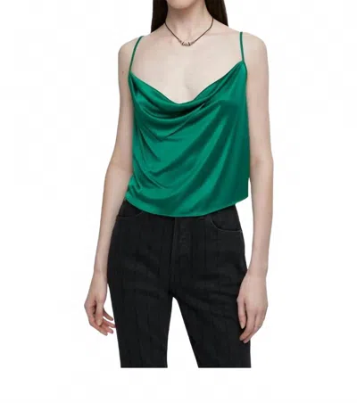 Re/done Bandana Party Scoop Neck Top In Grass Green In Green