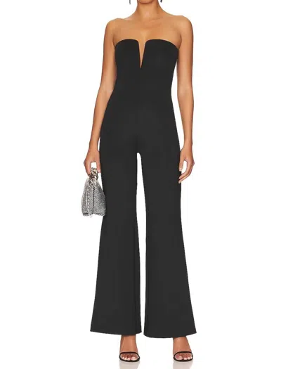 Good American Strapless Stretch-woven Jumpsuit In Black