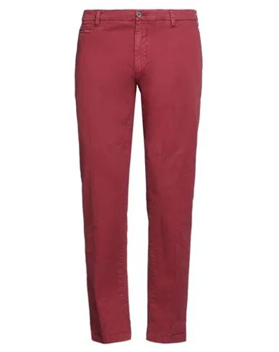 40weft Man Pants Garnet Size 40 Cotton, Elastane