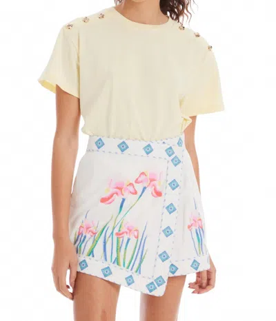 Allison New York Brooklyn Short Sleeve Tee In Butter In White