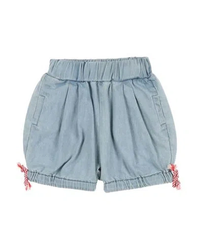 Not Only Monday Newborn Girl Jeans Blue Size 3 Cotton, Elastane In Blue