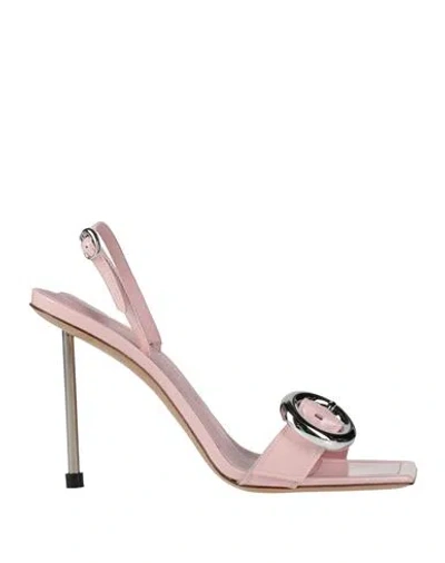 Jacquemus Open-toed High-heeled Sandals In Pink