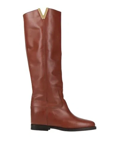Via Roma 15 Woman Boot Tan Size 6 Leather