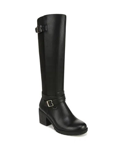 Dr. Scholl's Prairie Boot Women's 6 Black Round Toe Knee High Block Heel Khd1544