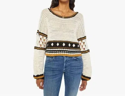 Mother Bell Sleeve Pull Over Sweater In Sand Dune In Neutral