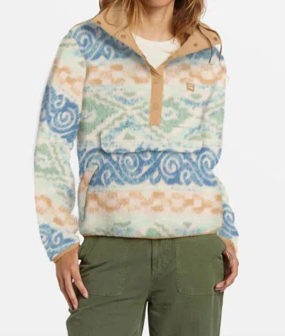 Billabong Switchback Textured Fleece Pullover In Multi