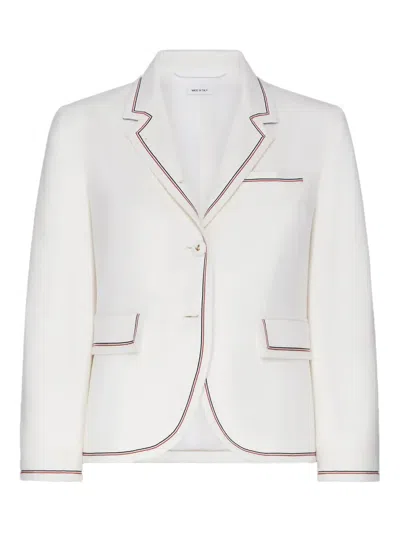 Thom Browne Cashmere High Armhole Sportcoat In White