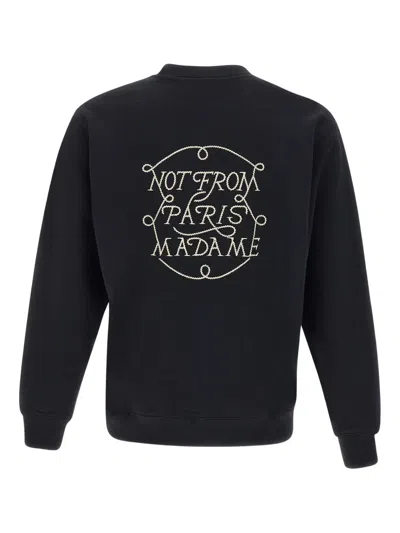 Drôle De Monsieur Embroidered-motif Sweatshirt In Black