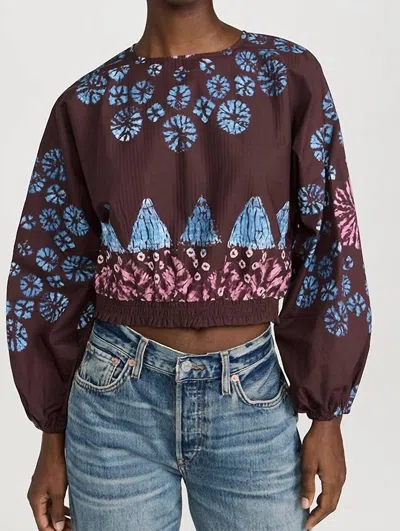 Sea Yana Tie Dye Top In Rose In Brown