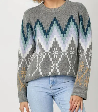 Mystree Finn Sweater In Grey In Gray