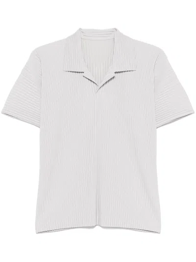Issey Miyake Pleated Polo Shirt