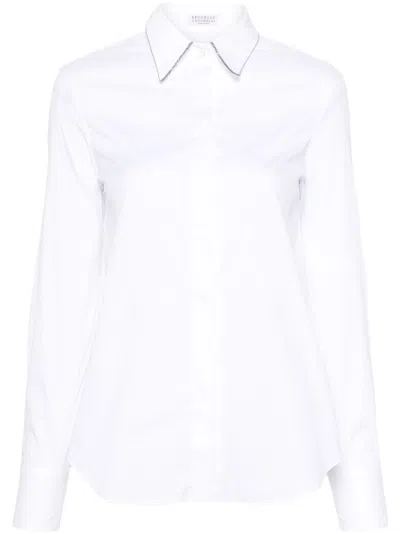 Brunello Cucinelli Cotton Shirt In White