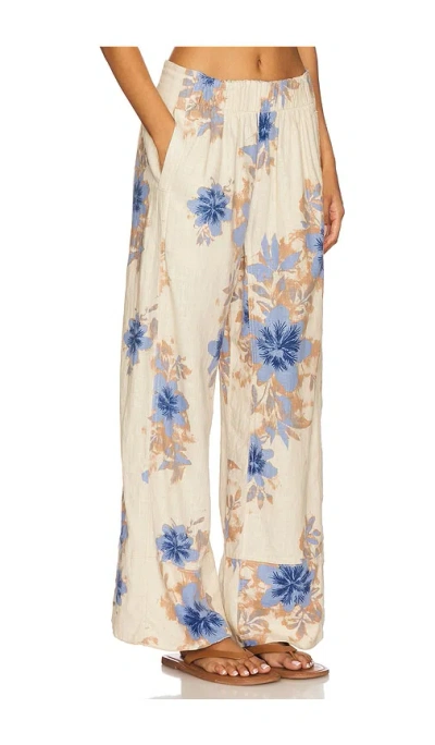 Free People Days End Floral Wide Leg Linen Blend Pants