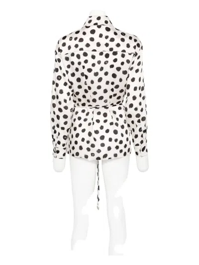 Liu •jo Polka-dot Belted Shirt