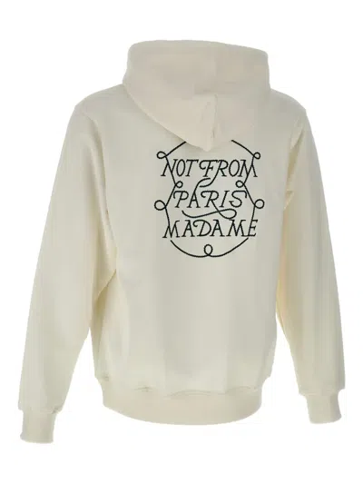 Drôle De Monsieur Embroidered-motif Cotton Hoodie In Neutral