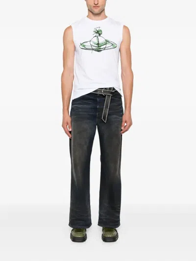 Vivienne Westwood Orb-print Tank Top In White