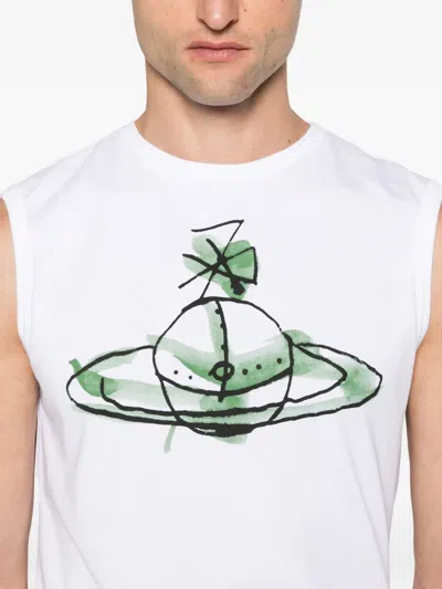 Vivienne Westwood Orb-print Tank Top In White