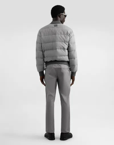 Dolce & Gabbana Cotton Gabardine Jogging Trousers In Gray