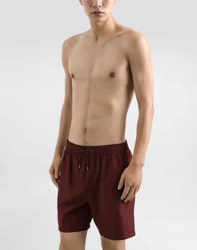 Dolce & Gabbana Drawstring Swim Shorts In Blue