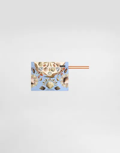 Dolce & Gabbana Dolce&gabbana Shell Print Swim Trunks In Blue