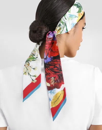 Dolce & Gabbana Cropped Printed T-shirt In Multi