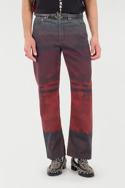 Roberto Cavalli Jeans With A Mottled Print Effect