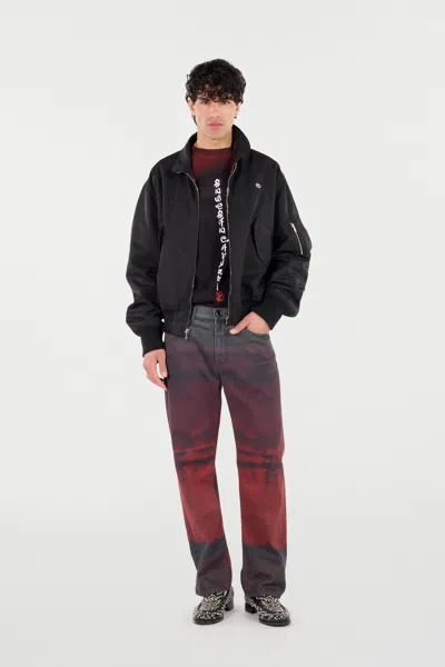 Roberto Cavalli Jeans With A Mottled Print Effect