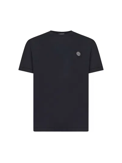Stone Island Short-sleeved T-shirt With Compass Logo Patch