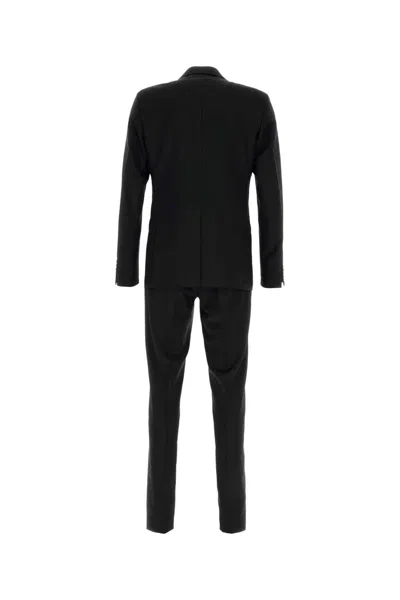Prada Completo In Misto Lana Nera  Uomo In Black