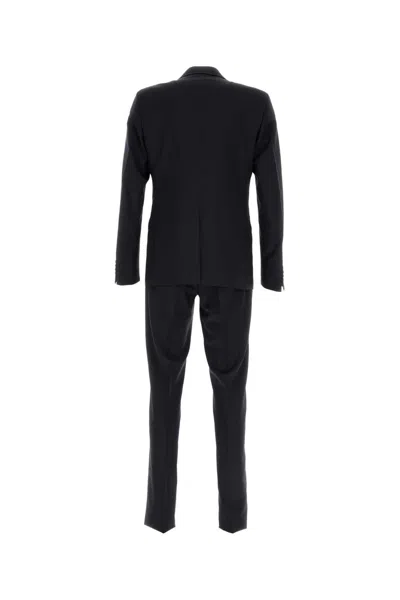 Prada Completo In Misto Lana Nera  Uomo In Black