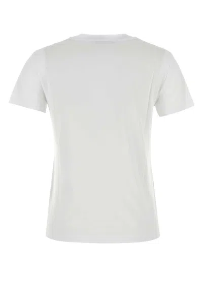 Max Mara Papaia Cotton T-shirt Chest Pocket In White